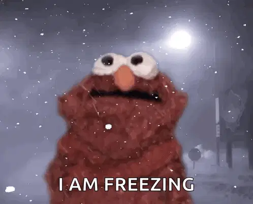 Freezing Elmo Meme It'S Cold