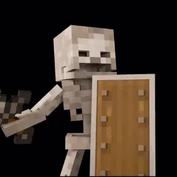 Skeleton Shield Minecraft Meme – minecraft memes meme GIF free download no watermark 2026