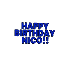 Happy Birthday Nico From Kork Sticker
