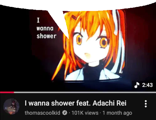 Adac I Wanna Shower Sticker