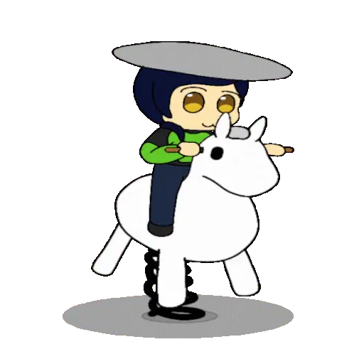Odong Odong Odo Kentang Animasi Kuda Mainan Sticker