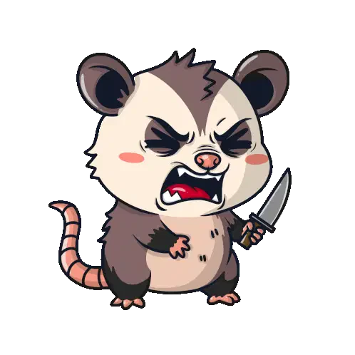Possum Opossum Sticker