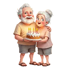 Seniors Happy Birthday Sticker