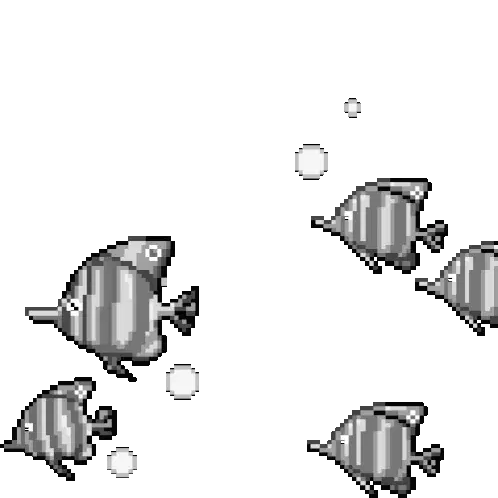 Grey Fishes Sticker