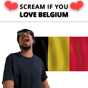 Belgium Belgium Scream Sticker