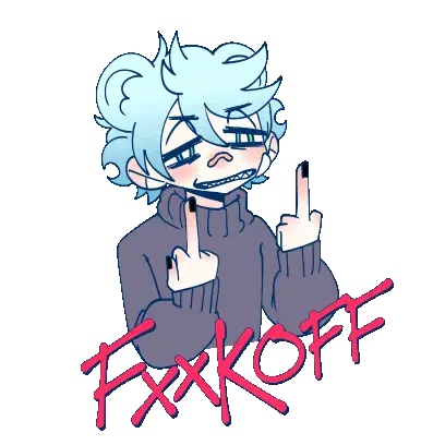 Blue Hair Mad Sticker