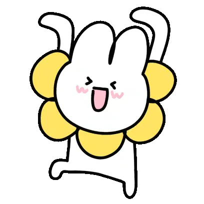 Rabbit Flower Sticker