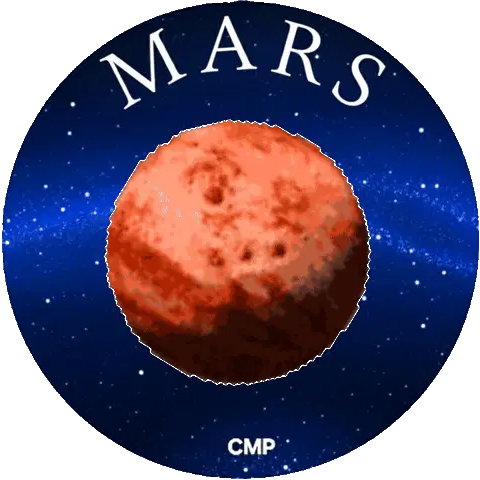 Mars Red Sticker
