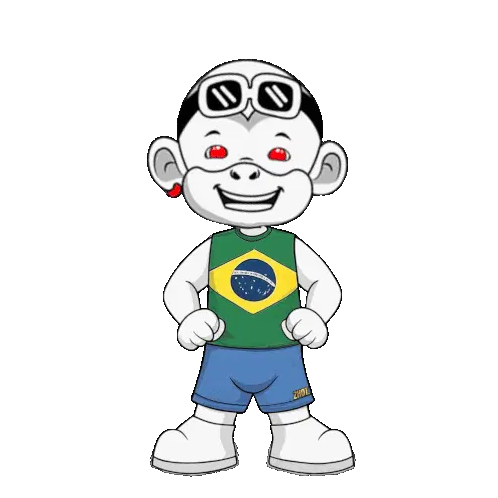 Brasil Lindo Coração Brasileiro Sticker