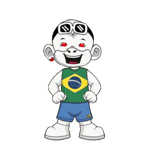 Brasil Lindo Coração Brasileiro Sticker