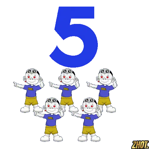 5 Five Sticker