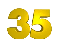 ৩৫ চাই 35 Years Sticker