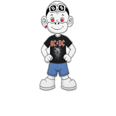 Zhot Jr Acdc Shirt Sticker