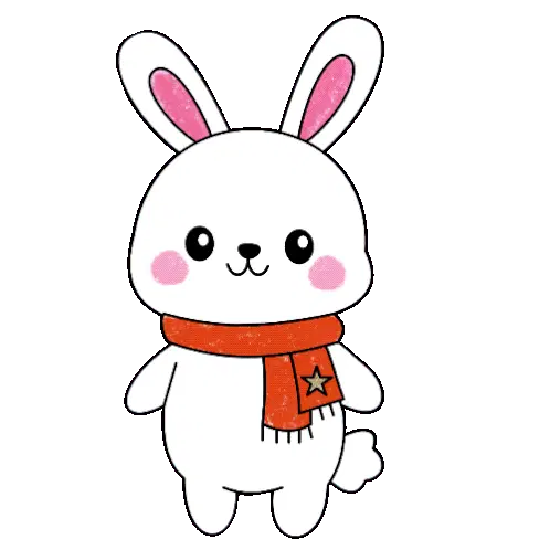 Snow Bunny Cute Bunny Sticker