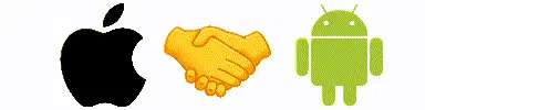 Apple And Android Iphone And Android Sticker