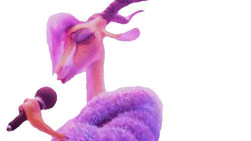 Singing Gazelle Sticker
