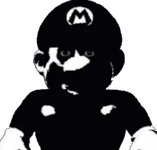 Cursed Mario Eerie Sticker