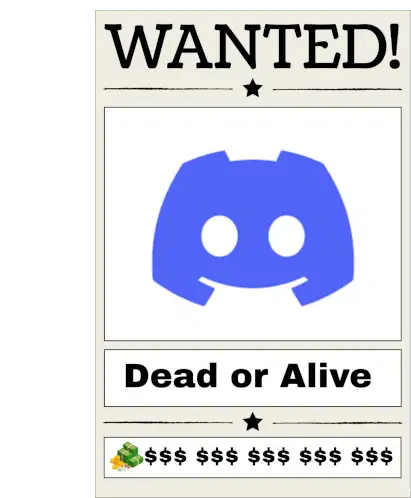 Discord Wanted Sticker