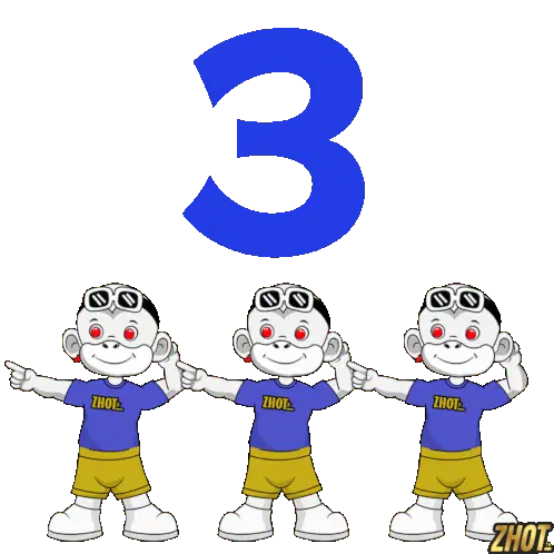 3 Three Sticker