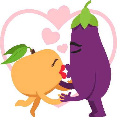 Lovers Eggplant Life Sticker