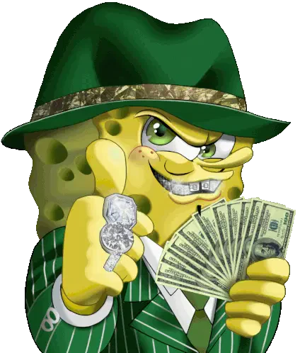 Gansta Spongeob Meme Sticker