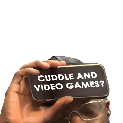 Heads Up Cuddle And Video Games Sticker