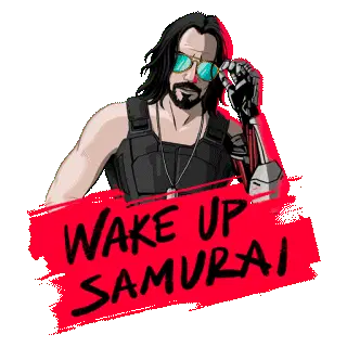 Wake Up Samurai Johnny Silverhand Sticker