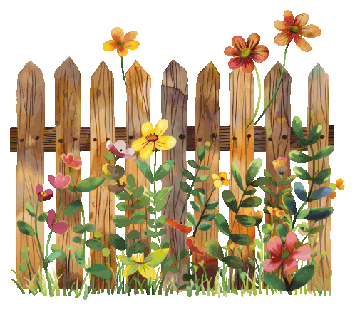 Pagar Kayu Pagar Tanaman Sticker