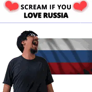 Russia Russia Scream Sticker