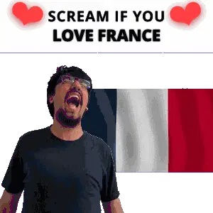 France France Scream Sticker