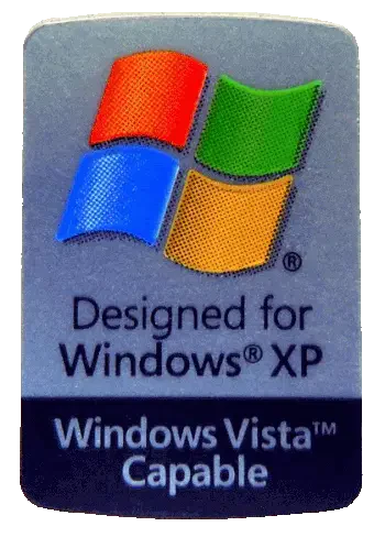 Designed For Windows Xp Windows Vista Capable Sticker