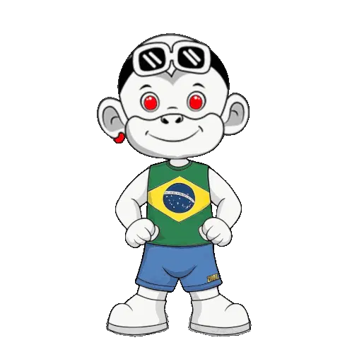 Brasil Lindo Coração Brasileiro Sticker