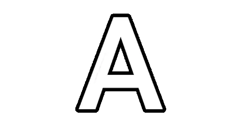 A Abecedario Alphabet Transparent Background White Sticker