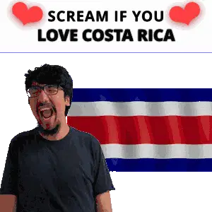 Costa Rica Costa Rica Scream Sticker