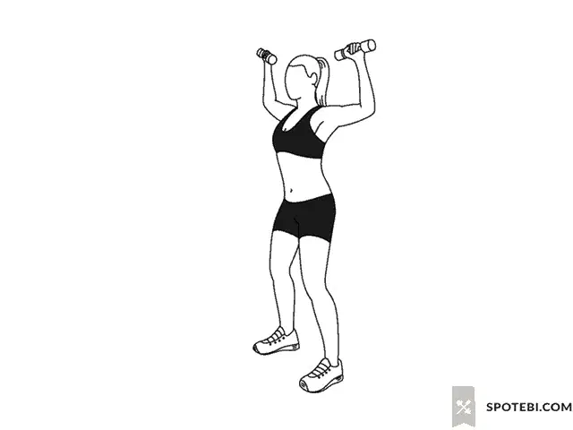 Woman's Dumbbell Lift Workout
