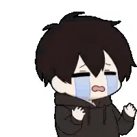 Crying Chibi Anime Boy – free GIF download
