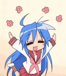 Konata Izumi's Happy Dance – free GIF download