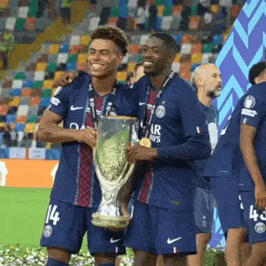 Ousmane Dembele & Désiré Doué Lift Super Cup