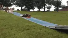 Slide Fail into Inflatable Pool