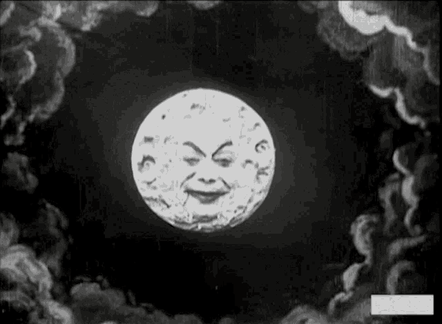 Iconic Moon Face from Classic Film