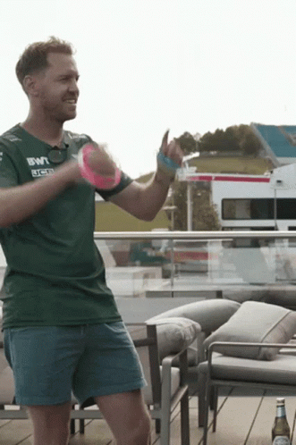 Sebastian Vettel Dancing at Formula 1