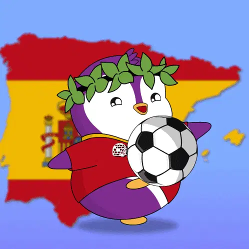 Penguin Football Fan: Spain
