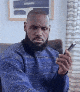 LeBron James' Shocked Phone Reaction