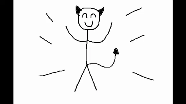 Demonio Feliz: Happy Stick Figure Devil