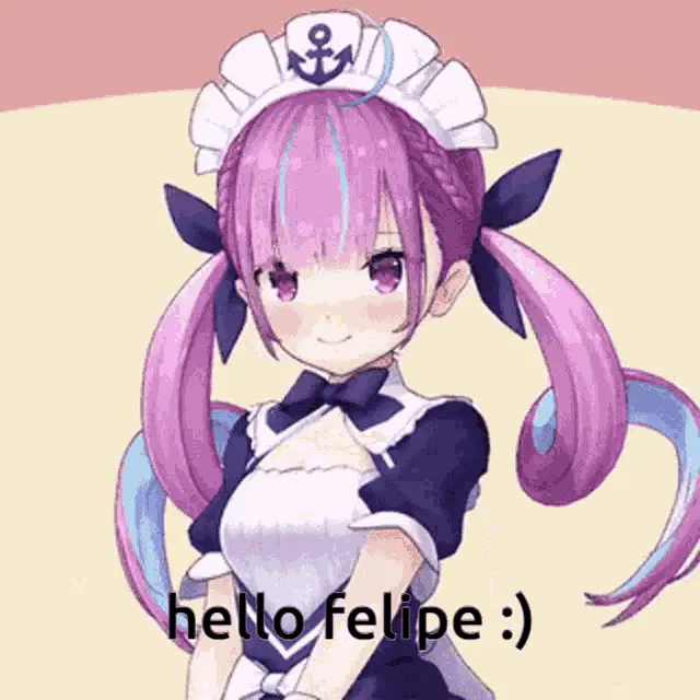 Cute Anime Maid Greets Felipe
