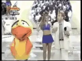 Gugu Bird Mascot on TV Show