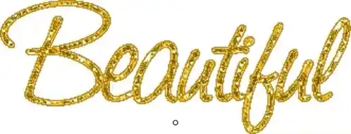 Beautiful Text: Glitter Gold Oprah Style