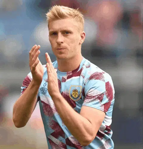 Ben Mee Burnley Applauds the Crowd