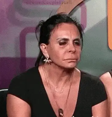 Gretchen Crying with Smudged Makeup