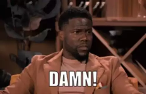Kevin Hart Reacts with 'Damn!'